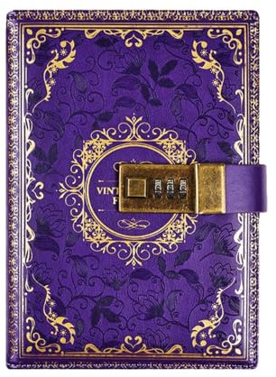 Joucien Kreativer Notizblock für Studenten, Retro-Passwort, B6 (Noble Purple)