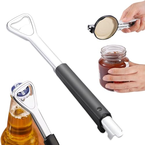 Flaschenöffner für Senioren, Müheloser Arthritis Glasöffner, Verstellbarer Glasöffner Schraubdeckelöffner, Deckelöffner für Schraubgläser Dosenöffner Manuell für Senioren Schwache Hände (1 Stück)