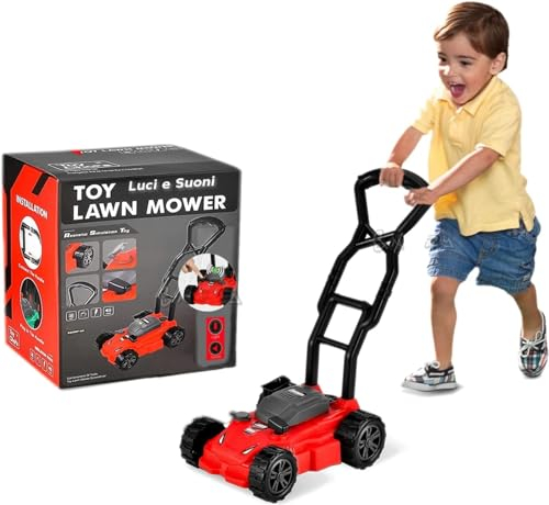 Cortacésped de juguete, herramientas de trabajo para niños, desbrozadora, juego con luces y sonidos