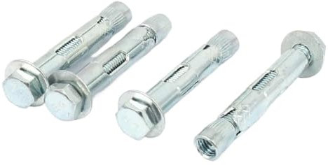 Bulloni ad espansione, vite ad espansione, bulloni ad espansione in acciaio inossidabile, viti, viti, M5 x 40 mm zincato testa esagonale manicotto di espansione bullone di ancoraggio fissaggio 4 pezzi