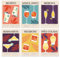 A ART·ZONE Cocktail-Wandkunst-Poster, Wohnungsdekoration, Papierdrucke, ungerahmt (6 Stück, 20,3 x 30,5 cm), Wohnheim-Wanddekoration, Barwagen, Zubehör, Drucke für Wanddekoration