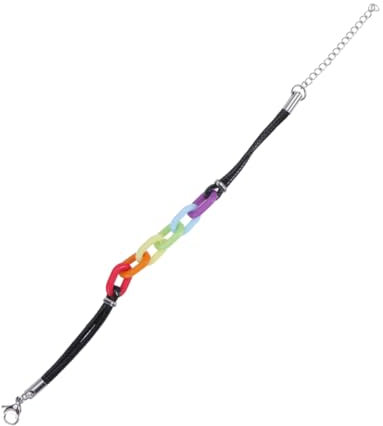 VALICLUD Regenbogenfarbenes Armband Herren Armbänder Schwules Armband Schmuck Für Paare Freundschaftsarmband Herren Armband Für Paare Freundschaftsschmuck Schmuck