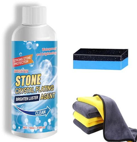 Stone Crystal Plating Agent, Stone Cristal Plating Agent, Detergente per Smacchiatore di Pietre, Pulitore Stone Crystal Plating Agent 100ml per Marmo, Granito,Varie Piastrelle (1 Pezzi)