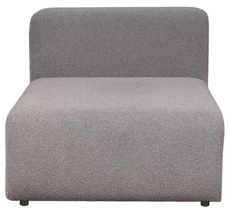 [en.casa] Sofa-Modul Suldal Sitzelement mit Rückenlehne Mittelteil Sessel Sofa-Element Modulares Sofa gepolstert 110 x 83 x 68 cm Webstoff Couch-Element Grau