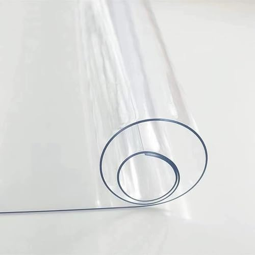 PVC Tischfolie Rechteckige Tischschutz Transparent Tischdecke für Esstisch Schreibtischmatte 1 mm dick Einfach zu Reinigen vielseitige Bodenschutzmatte(35 x 80 cm)