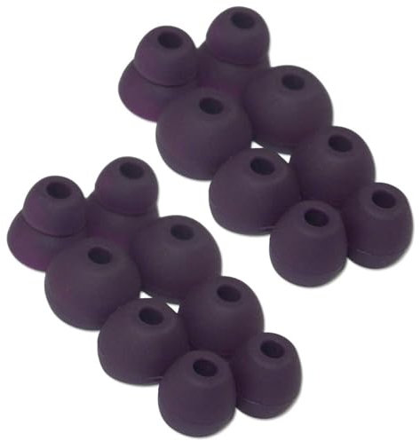 Rhinenet 16 PCS Silicone Tips Replacement Earbuds Tips for Powerbeats Pro, Beats X, Beats Flex, Urbeats, BeatsTour Wireless Earphone Ear Tips Fit in The Charging Case Ear Covers, S/M/L, Purple