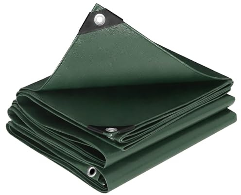 SOLEILUX Telo Impermeabile da Esterno - 300 g/m² Telone con Occhielli Rinforzati, Resistente ai Raggi UV e agli Strappi, per Barche, Legna, Piscine, Mobili da Giardino, Auto - Verde (2mt x 3mt)