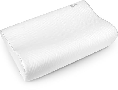 SNUGL Cervical Plus Memory Foam Kopfkissen – Orthopädisches Nackenstützkissen gegen Nacken- & Schulterschmerzen – Ergonomisches Seitenschläferkissen – Hypoallergenes Schlafkissen mit Konturdesign