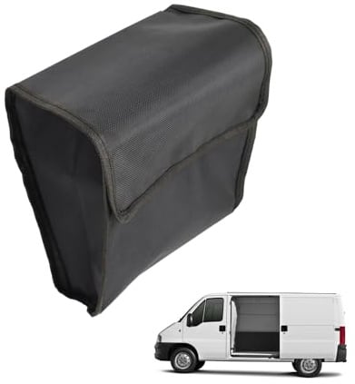 CeyKvo Aufbewahrungstasche mit Deckel für Wohnmobile,Universale B-Säulen-Organizer für Fiat Ducato, Peugeot Boxer, Citroën Jumper,Ablagefach für Sonnenbrillen, Karten & Kleinkram,Schwarz