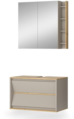 Vicco Badmöbel-Set Edelin, Cashmere, 80 cm
