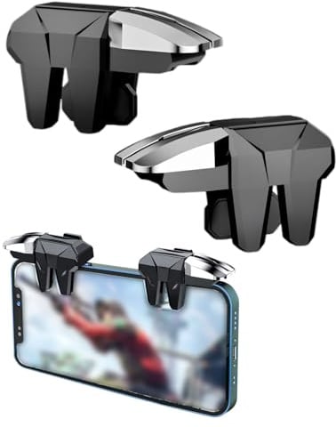 ZEXIJOW Controller di gioco mobile con grilletti a 4 pulsanti Joystick L1R1 L2R2 per PUBG COD,Compatibile con smartphone Android iPhone,Precisione migliorata e protezione del telefono