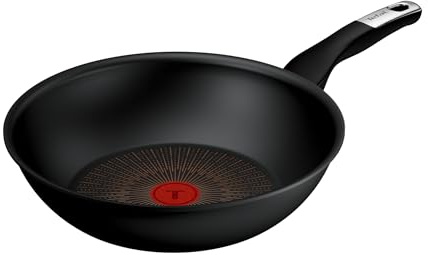 Tefal Explore - Wok 28 cm, Aluminio | Wok 28 cm, Mango fijo, Recubrimiento FusionCore Antiadherente, Antiarañazos, Apto inducción, Thermo-Signal