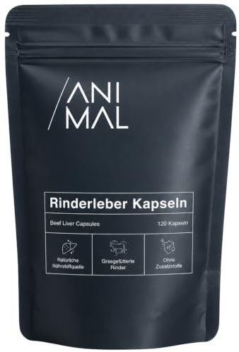 Rinderleber Kapseln - Beef Liver Grass Fed Supplement, 120 Stück | Gefriergetrocknete Rinderleber aus Neuseeland, ohne Füll- und Zusatzstoffe, geschmacksneutral - 15 Portionen