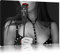 Pixxprint Dark Verführerische Frau mit Peitsche B&W, Größe: 120x80cm, Leinwandbild, fertig gespannt, Wandbild, Dekoration, Kunstdruck, kein Poster
