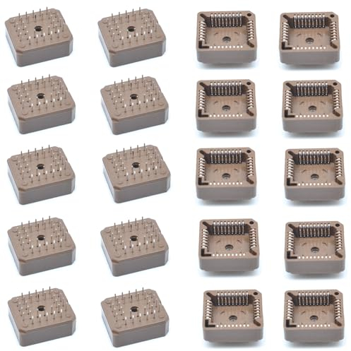 Oiyagai 20 Stück 2,54 mm PLCC-32P DIP IC Socket Adapter DIP-32P Durchgangsloch.