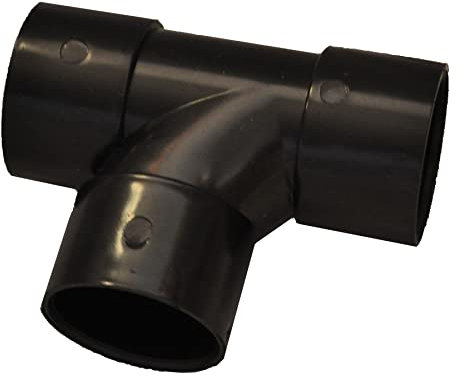 Solvent Weld 50mm Waste Pipe 90 Degree Tee - Black