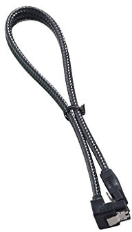 CableMod CM-CAB-RSAT-N30KC-R ModMesh Right Angle SATA 3 Cable - Black