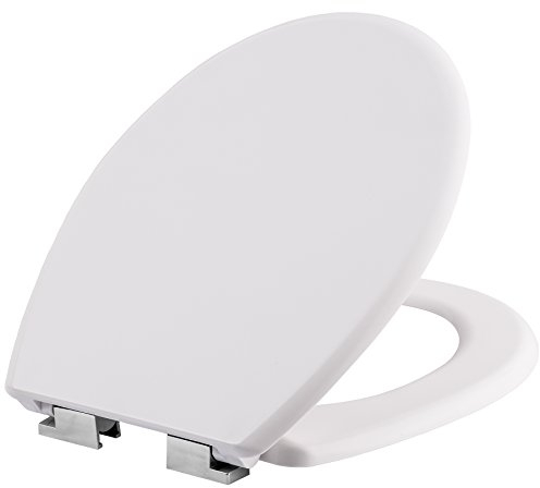 tectake Toilettendeckel mit Absenkautomatik WC Brille Klobrille - Diverse Modelle (weiß | Nr. 402256)