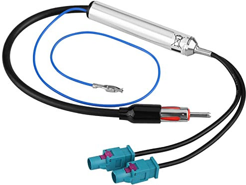 Adaptateur d'antenne de Voiture Radio antenne stéréo Double Fakra vers câble Din mâle Adaptateur d'antenne autoradio Adaptateur d'antenne autoradio