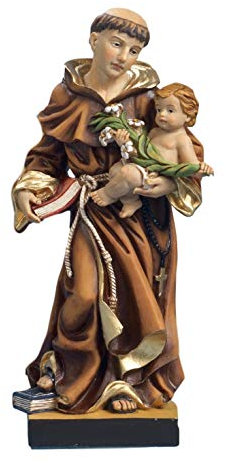 Statua Sant'Antonio da Padova in Resina cm. 14