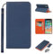 Copmob iPhone X Schutzhülle, iPhone XS Schutzhülle, Premium Echtleder Flip Brieftasche Schutzhülle aus Leder, [3 Schlitze] [Magnetverschluss], Schutzhülle für iPhone X/XS – Dunkelblau