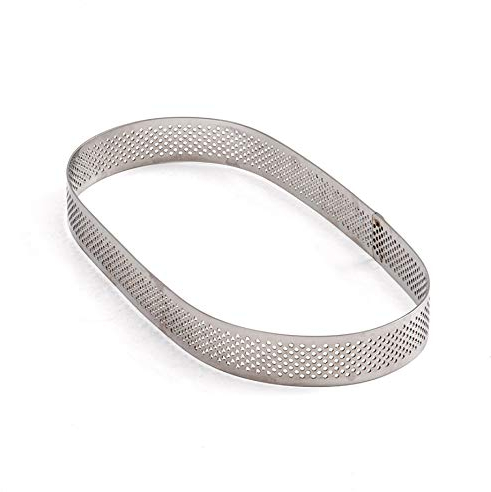 Decora 0064071 OVALER PERFORIERTER EDELSTAHL BACKRAHMEN 20 X 9 X 3,5 H CM