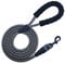 MayPaw 7FT/8FT/10FT Strong Rope Dog Lead, 1/2 Thick Heavy Duty Climbing Nylon Medium Large Dog Lead with Soft Padded Handle for Outdoor Pets Walking Playing Exploring, Black 10 feet