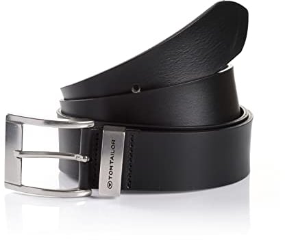 Tom Tailor Herren Tom Gürtel, Schwarz, 95