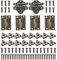 2PCS Serratura Antica Bronzo, 4PCS Cerniere Decorative Vintage, 16PCS Protezioni Angolari Vintage, con Viti, Protezioni Decorative D'angolo, Cerniere Quadrate, per Mobili,Scatole di Legno,Portagioie