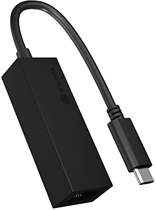 ICY BOX USB-C auf Ethernet Adapter mit bis zu 1 Gbps (USB-C auf RJ45 LAN Adapter, Thunderbolt 3) kompatibel für Type-C Geräte inklusive MacBook Pro, iPad Pro 2018 und viele mehr, 60826