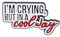 Naehgedoens.de Emaille Pin I'm Crying, but in a cool Way | Statement-Anstecknadel | Weiß Schwarz