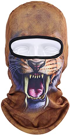 Harilla Unisex Balaclava Skimaske Tier Vollgesichtsabdeckung Radfahren Kopfbedeckungen Weiche Schneeausrüstung Helm Hals Warm für Winter Kaltes Wetter, große Katze 1
