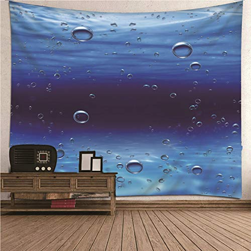 Banemi Wandteppich Frauen, Bunter Teppich Blau Minimalismus Thema Wasserblase Polyester Tapisserie Dekoration für Wohnzimmer Schlafzimmer 200x200CM
