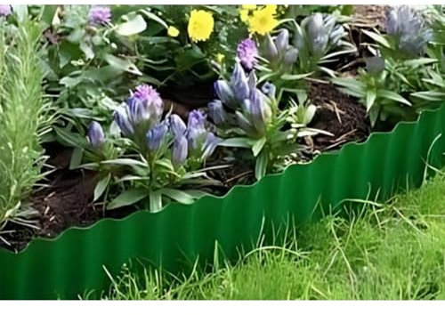 Garden Mile Rouleau de bordure en plastique vert 15 cm x 30 m pour pelouses, parterres de fleurs, pierres, protection de l'herbe, des parterres de plantes, bricolage, aménagement paysager extérieur