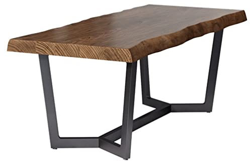 Computertisch Moderner Industrieller Massivholztisch, Brauner Kiefernholz-Home-Office-Computertisch-Konferenztisch, 120-280CM Küchen-Esstisch (Size : 280x100x75CM)