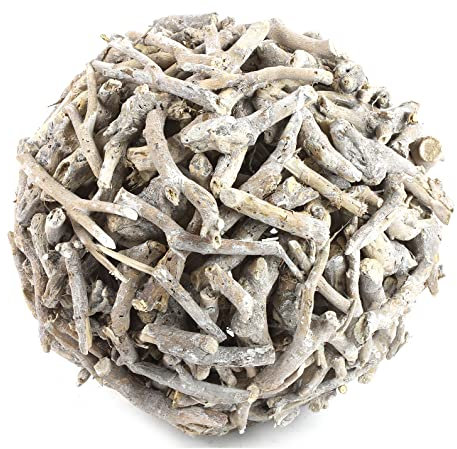 CHICCIE Dekokugel Holz 25cm - Kugel Holzkugel Deko Dekoration Naturdeko Natur