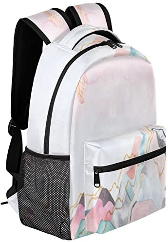 Sac à dos de voyage léger et imperméable avec motif abstrait pour peinture aquarelle japonaise, multicolore, S