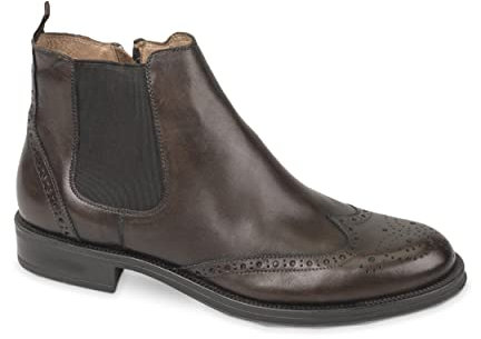 Valleverde Stivaletti Uomo 49884 in Pelle Marrone Modello Casual. Una Calzatura Comoda Adatta per Tutte Le Occasioni. Autunno-Inverno 2022. EU 45