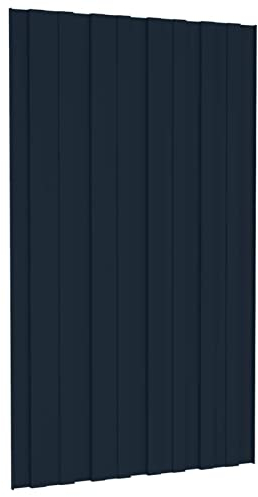 Tidyard Panel para Tejado Paneles de Techo de Metal Chapa Metálica para Tejado para Techo o Pared Acero Galvanizado Gris Antracita 36 uds 80x45 cm