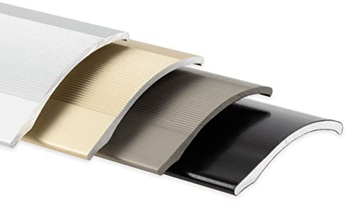 KARAT Übergangsprofil selbstklebend | Übergangsleiste Höhenausgleich bis 11 mm aus Aluminium | Anpassungsprofil 38 mm x 100 cm Höhenausgleichsprofil | einfache Montage (1 Stück Silber)