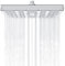 WELLGRO Ducha de lluvia de plástico ABS cuadrado ducha color plata
