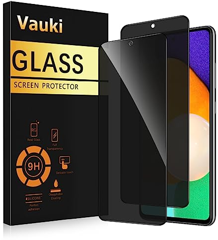 Vauki Sichtschutz Schutzfolie für Samsung Galaxy A52s 5G/A52 4G/5G Schutzglas 2 Stück,9H Härte Privacy Displayschutzfolie,Privatsphäre Anti-Spy Bläschenfrei Kratzfest Blickschutzfolie,6.5