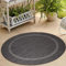 Carpetsale24 In- & Outdoor Teppich Wetterfest 200 cm Rund Sisal Optik Schwarz - Teppich Waschbar, Wasserfest, Pflegeleicht und Flachgewebe - Ideal für Balkon, Garten, Terrasse und als Küchenteppich