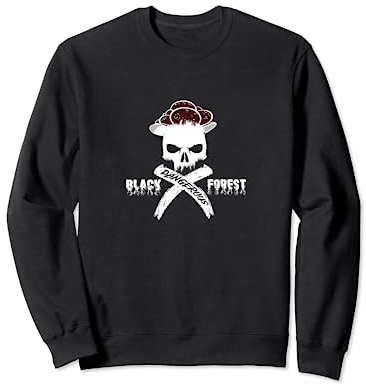Schwarzwälder Bollenhut Totenkopf statt Kuckucksuhr Sweatshirt