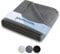 wometo Premium Fleecedecke Melange OekoTex 140x190 cm ca. 700g extra dick - dunkelgrau Melange (Bi-Color) mit Anti-Pilling und Qualitäts-Kettelrand