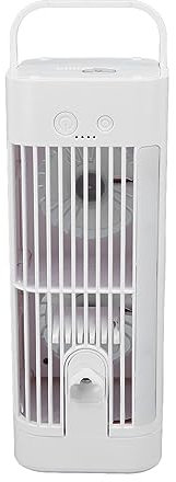 Luqeeg Tragbarer Klimaanlagenventilator, Schreibtisch-Luftkühlerventilator, Persönliche Mini Klimaanlage Verdunstungskühler, Tisch-Klimaanlagen-Ventilator für Zuhause, Schlafsäle