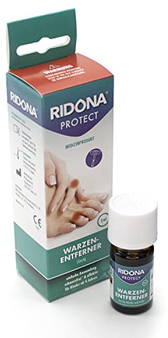 Ridona Warzenentferner Lösung 2 ml, einfache Anwendung einmal die Woche, schützt umliegende Haut vor Befall, schmerzfrei, für Erwachsene und Kinder ab 4 Jahren