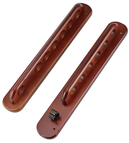 Knadgbft Billard Queue Rack 7 Pool Massivholz Queues Rack Wandhalterung Queues Rack Hartholz Pool Queue Sticks Rack Billard Stick Wandregal, C