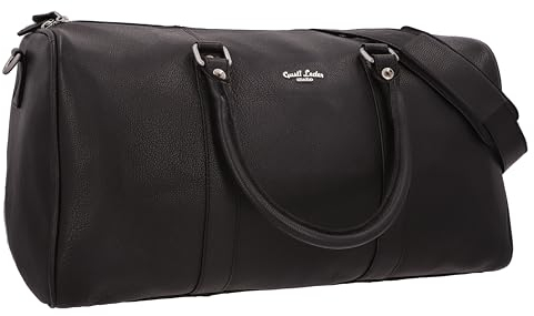 Gusti Reisetasche Leder-Simen Sporttasche Weekender Handgepäck Schwarz Leder