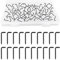 UFURMATE Lot de 70 crochets à vis M2,4 x 20, crochets en forme de L à épaule, crochets à angle droit, crochets à vis autotaraudeuses pour intérieur et extérieur (noir)